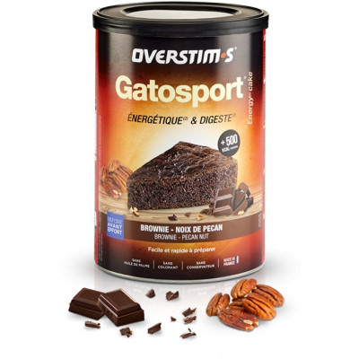 Aliment avant l'effort - OVERSTIM'S Gatosport - Brownie chocolat et noix de pécan - Pot 400g.