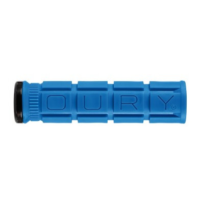 Poignées de guidon OURY caoutchouc V2 Grip Lock-on 33 bleu Deja