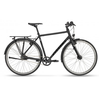  Vélo urbain homme 28p - STEVENS 2021 City Flight Gent - Noir "Stealth" décor noir brillant