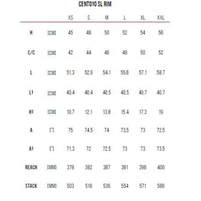 Vélo course 700 carbon - WILIER Cento 10 SL Rim - rouge brillant décor noir et blanc