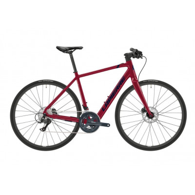 Vélo électrique route alu 700 - LAPIERRE 2021 E.Sensium 2.2 250 guidon plat - Rouge décor noir