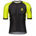 Maillot manches courtes - SCOTT RC Premium Climber - Noir décor jaune