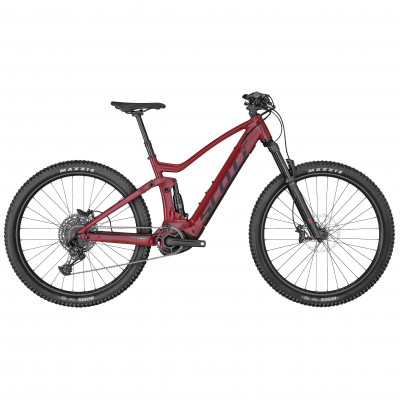  Vélo électrique VTT 29p alu - SCOTT 2022 Strike eRide 930 Red 625 - Rouge décor noir : 140/140mm