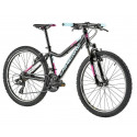 Vélo vtt enfant 9 à 12 ans alu - LAPIERRE 2022 ProRace 24 Girl - noir brillant décor rose et blanc