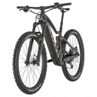 Vélo électrique VTT 29p carbon - SCOTT 2022 Génius eRide 910 625 - Noir mat décor beige : 160/150mm