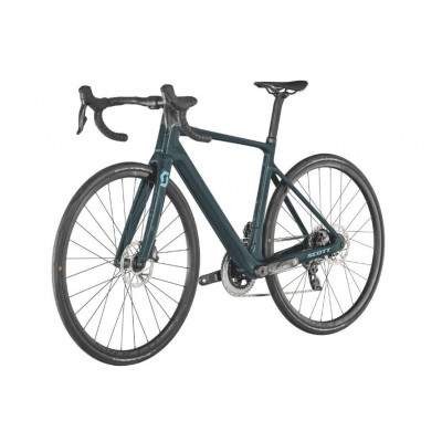 Vélo électrique course femme 700 alu - SCOTT 2022 Contessa Addict eRide 15 250 - Vert foncé décor bleu ciel