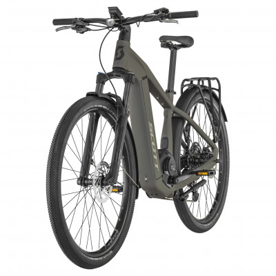 Vélo électrique VTC 29p alu - SCOTT 2022 Axis eRIDE Evo Tour Men 750 - Gris décor gris clair