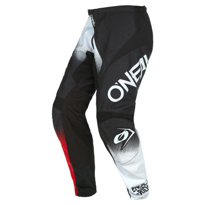 Pantalon bmx et vtt - ONEAL Element Racewear - noir décor blanc et rouge