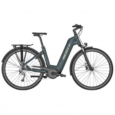  Vélo électrique urbain unisexe 28p alu - SCOTT 2022 Sub Tour eRIDE 20 Unisex 500 - Bleu sombre décor beige : 63mm