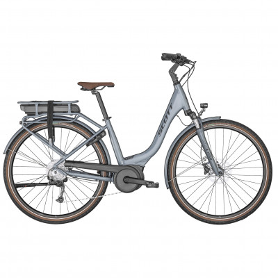 Vélo électrique urbain unisexe 28p alu - SCOTT 2022 Sub Active eRIDE 20 Unisex 400 + porte-bagage - Gris décor gris foncé