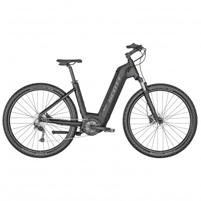 Vélo électrique VTC unisexe 29p alu - SCOTT 2022 Sub Cross eRide 30 Unisex 400 - Noir mat décor noir brillant
