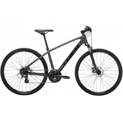 Vélo VTC homme 28p alu - TREK 2022 Dual Sport 1 - Lithium Grey - Gris anthracite décor noir