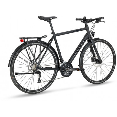  Vélo urbain alu homme 28p - STEVENS 2022 6X Lite Tour Gent - noir mat décor noir brillant