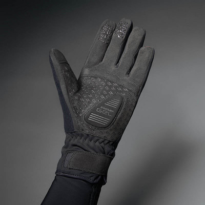 Gants longs hiver - GRIP GRAB Optimus Waterproof Winter - noir décor gris réfléchissant