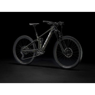  Vélo électrique VTT 29p carbon - TREK 2022 Rail 9 GX 625 - Black Olive/Trek Black - vert olive décor argent : 160/150mm