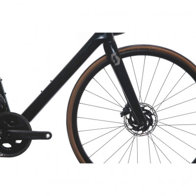 Vélo course carbon SCOTT 2020 Addict RC 20 Disc noir brillant décor noir mat et argent