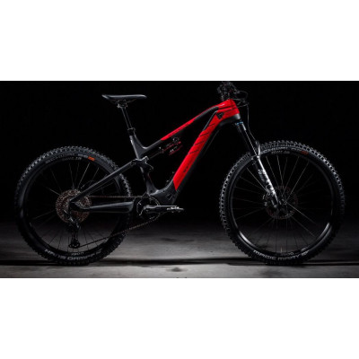 Vélo VTT VAE électrique 29/27.5 carbone ROTWILD 2022 Big Mountain R.X750 FS Core Red 750 - Gris carbon décor rouge : 150/152
