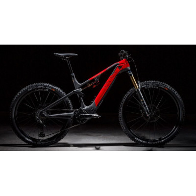 Vélo VTT VAE électrique 29/27.5 carbone ROTWILD 2022 Big Mountain R.X750 FS Ultra Red 750 - Gris carbon décor rouge : 150/152