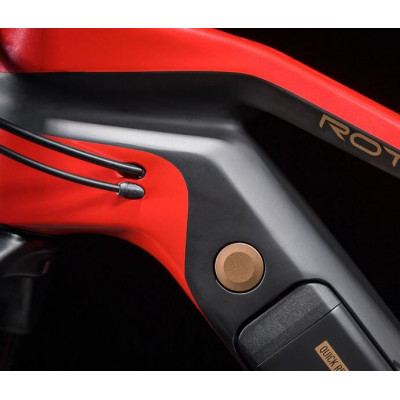  Vélo VTT électrique 29 carbone ROTWILD 2024 All Mountain R.X375 FS Core Red 375 - Gris carbon décor rouge : 150/140