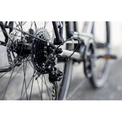  Vélo ville alu homme - TREK 2022 Verve 3 Equipped - Gris métalisé Gunmetal décor argent