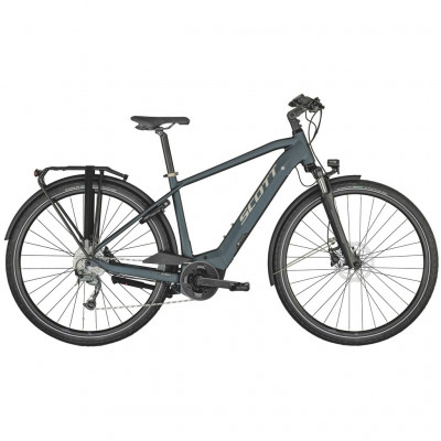  Vélo électrique urbain homme 28p alu - SCOTT Sub Tour eRide 20 Men 500 - Kaki reflet orange Décor gris argent : 63mm
