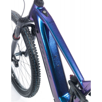 Vélo VTT électrique 29/27.5 alu STEVENS 2022 E Inception AM 7.7 GTF 726 - Bleu Magic pailleté décor noir : 150/150