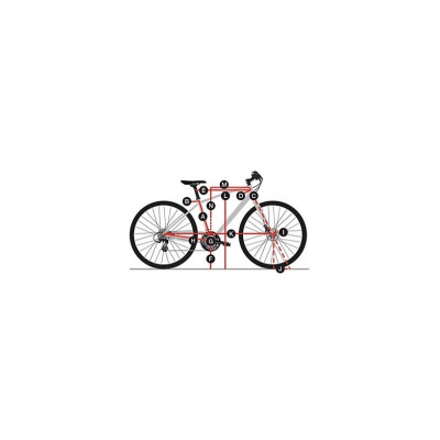  Vélo VTC homme 28p alu - TREK 2022 Dual Sport 1 - Quicksilver - Gris décor rouge : 63mm