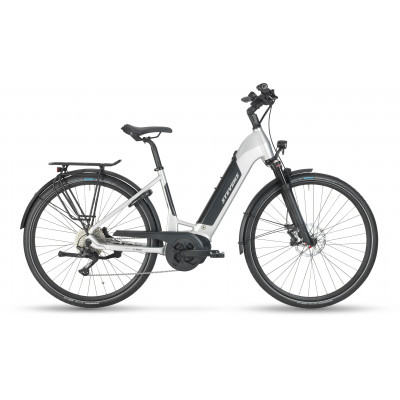  Vélo électrique urbain 28p alu - STEVENS 2022 E-Triton PT5 Forma 500 - Argent satin décor noir : 63mm