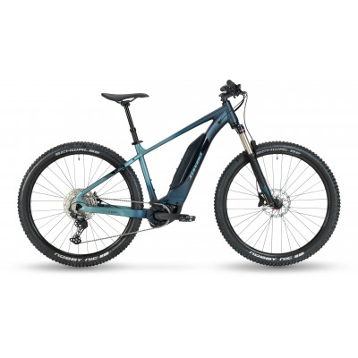  Vélo électrique VTT 29p alu - STEVENS 2022 E-Cayolle 500 - Bleu Stone mat décor argent et noir : 120mm