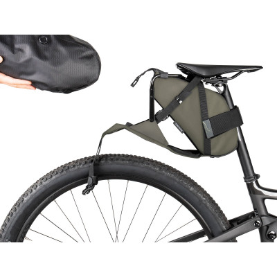 Sacoche de selle Bike Packing TOPEAK polyéthylène BackLoader X 15 vert kaki décor noir