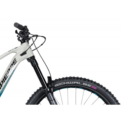 Vélo VTT électrique 29/27.5 carbone LAPIERRE 2022 Overvolt GLP 2 Elite 500 - Gris clair décor turquoise et noir