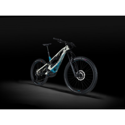 Vélo VTT électrique 29/27.5 carbone LAPIERRE 2022 Overvolt GLP 2 Elite 500 - Gris clair décor turquoise et noir