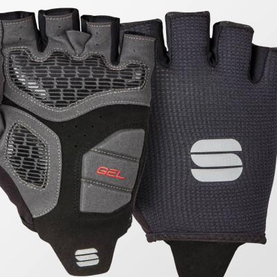 Gants courts - SPORTFUL TC Gloves - noir décor gris