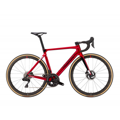  Vélo course 700 carbon WILIER 2023 Filante SLR Disc rouge Velvet brillant décor noir et blanc