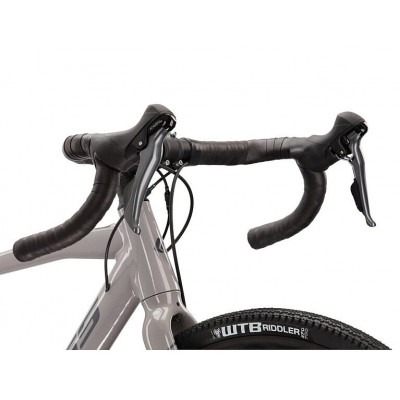 Vélo gravel 700 alu - KROSS Esker 1.0 - Gris vert décor anthracite