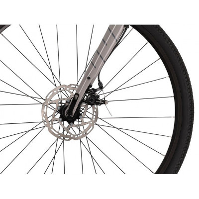 Vélo gravel 700 alu - KROSS Esker 1.0 - Gris vert décor anthracite