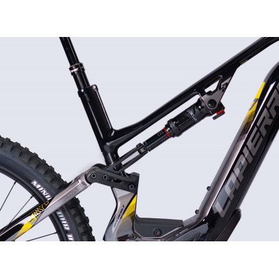  Vélo VTT électrique 29/27.5 alu - LAPIERRE 2022 Overvolt AM 7.6 625 - Noir Décor gris et orange: 160/160mm