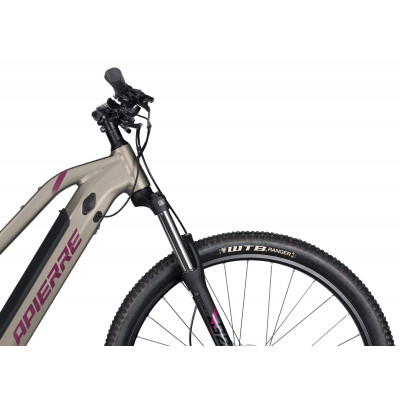Vélo électrique VTT 27.5p alu - LAPIERRE 2022 Overvolt HT 5.5 MIX 500 - Bronze satin décor fuschia: 100mm