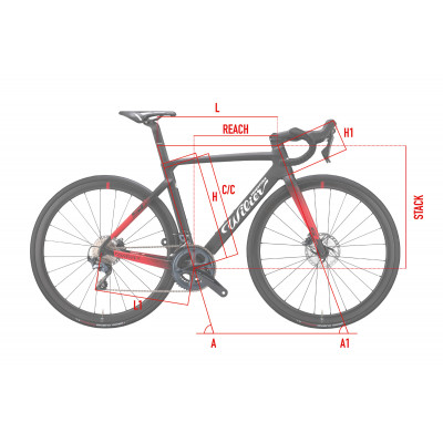 Vélo course 700 carbon WILIER 2023 Cento10 SL Disc Ultégra RS171 rouge brillant décor blanc et noir