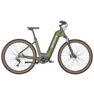  Vélo électrique VTC unisexe 27.5/29p alu - SCOTT 2022 Sub Cross eRide 10 Unisex 625 - Vert irisé décor argent : 1x10v