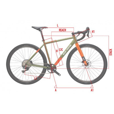 Vélo gravel 700 alu - WILIER 2023 Jareen GRX 1x11 -  Vert décor orange