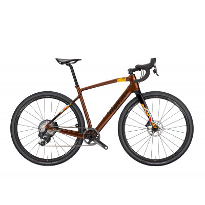 Vélo gravel 700 carbone - WILIER 2023 Jena GRX 1x11 RS171 - Bronze décor vert néon et blanc : 1x11v