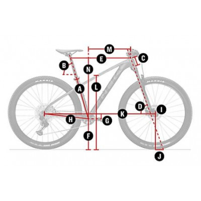  Vélo VTT 27.5p alu - TREK 2023 X-Caliber 8 - Crystal White - Blanc décor rouge et noir : 80mm
