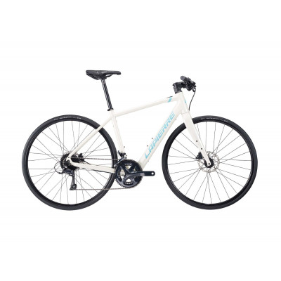  Vélo électrique route alu 700 - LAPIERRE 2022 E.Sensium 2.2 W 250 guidon plat - Crème décor turquoise : 2x9v.