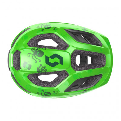  Casque enfant - SCOTT Spunto Kid - vert fluo décor pirate : 10 aérations