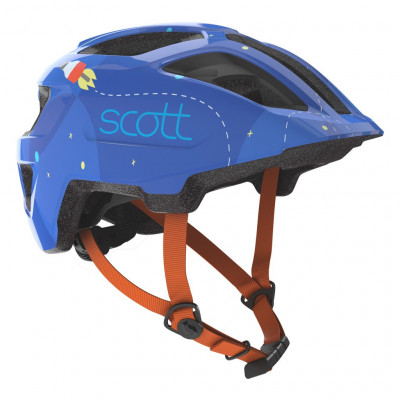  Casque enfant - SCOTT Spunto Kid - bleu foncé décor orange pirate : 10 aérations