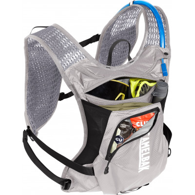 Sac hydratation route ou vtt - CAMELBAK Women Chase Bike Vest - gris argent décor noir