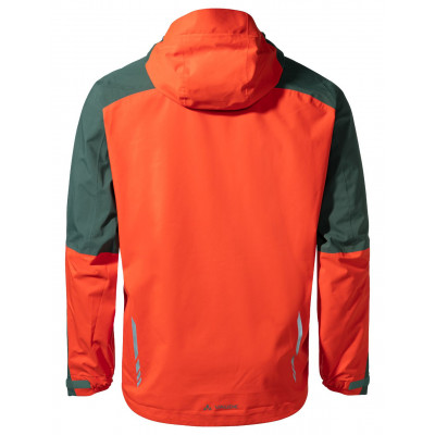 Veste imperméable - VAUDE Moab Rain - orange décor vert forêt