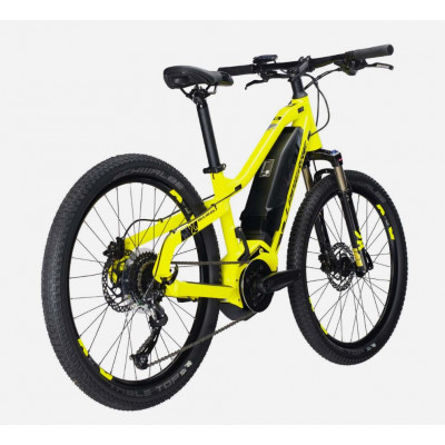 Vélo vtt électrique enfant 24 alu LAPIERRE 2023 Overvolt HT 24 400 jaune décor noir et gris
