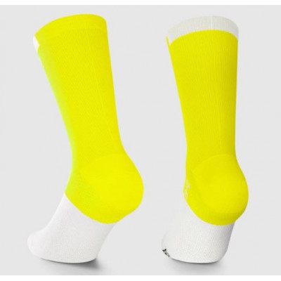 Chaussettes - ASSOS GT Socks C2 - jaune fluo décor blanc